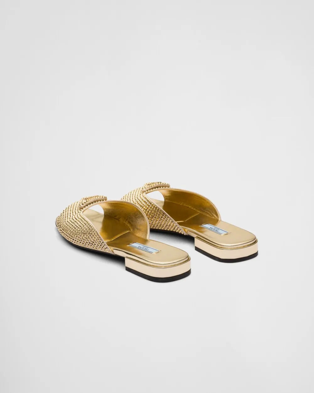 Mujer Prada PANTUFLAS Y CHINELAS^Sandalias De Satén Con Cristales