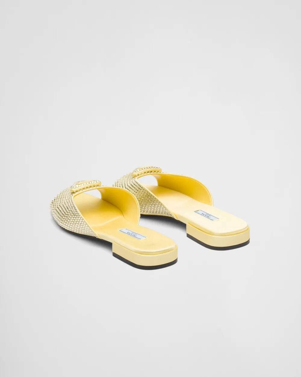 Mujer Prada PANTUFLAS Y CHINELAS^Sandalias De Satén Con Cristales