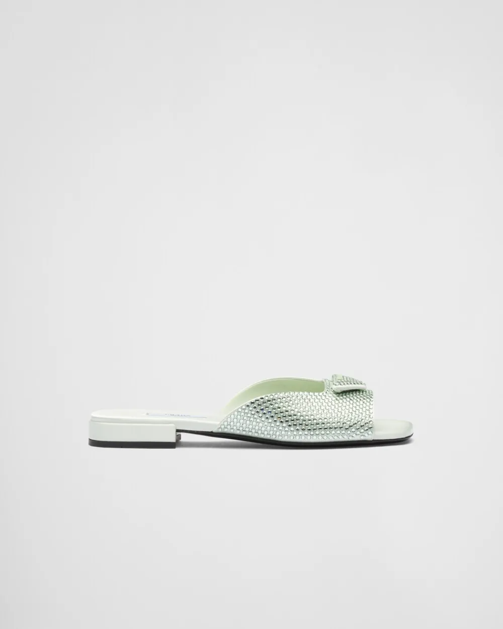 Mujer Prada PANTUFLAS Y CHINELAS^Sandalias De Satén Con Cristales