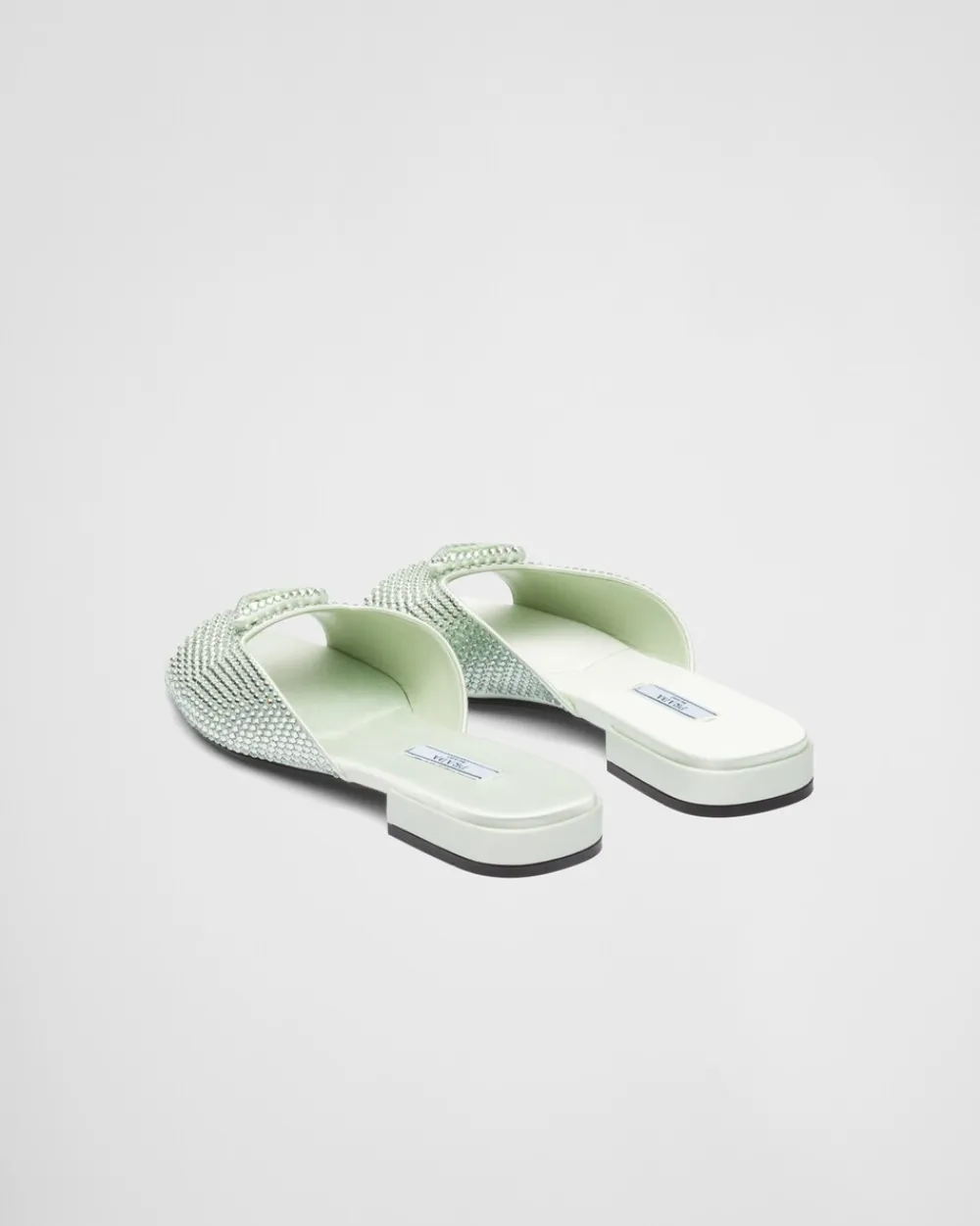 Mujer Prada PANTUFLAS Y CHINELAS^Sandalias De Satén Con Cristales