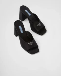 Mujer Prada PANTUFLAS Y CHINELAS^Sandalias De Satén De Tacón Alto