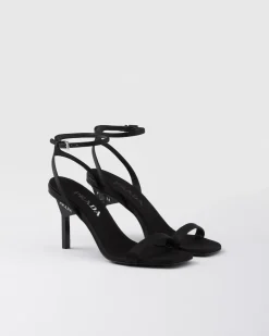Mujer Prada SANDALIAS^Sandalias De Satén De Tacón Alto