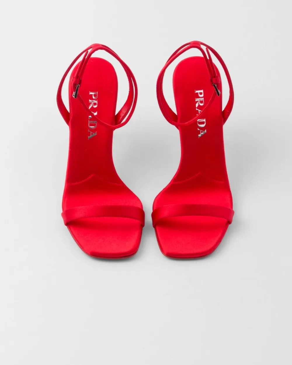 Mujer Prada SANDALIAS^Sandalias De Satén De Tacón Alto