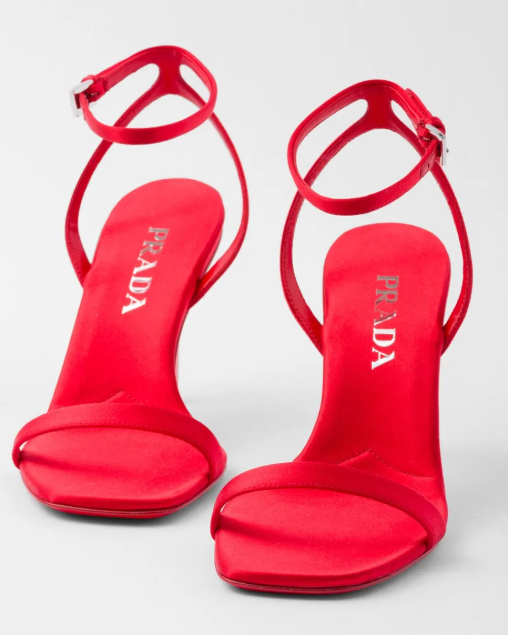 Mujer Prada SANDALIAS^Sandalias De Satén De Tacón Alto