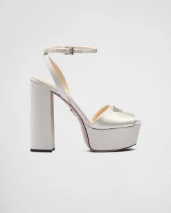 Mujer Prada SANDALIAS^Sandalias De Satén De Tacón Alto