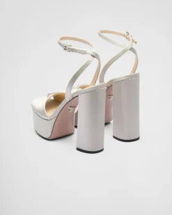 Mujer Prada SANDALIAS^Sandalias De Satén De Tacón Alto