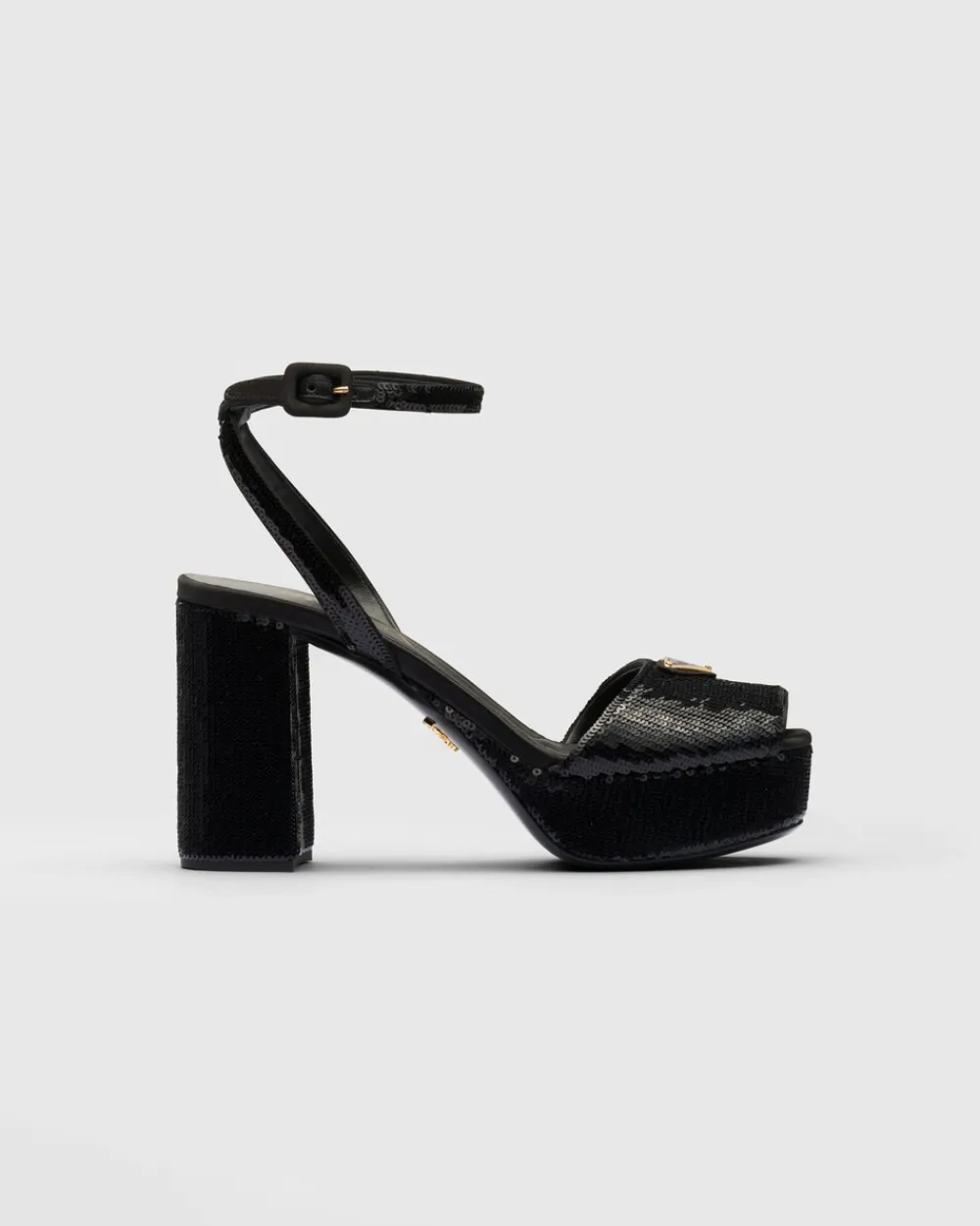 Mujer Prada SANDALIAS^Sandalias De Satén Y Lentejuelas Con Plataforma