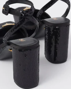 Mujer Prada SANDALIAS^Sandalias De Satén Y Lentejuelas Con Plataforma