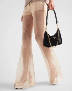 Mujer Prada SANDALIAS^Sandalias De Satén Y Lentejuelas Con Plataforma