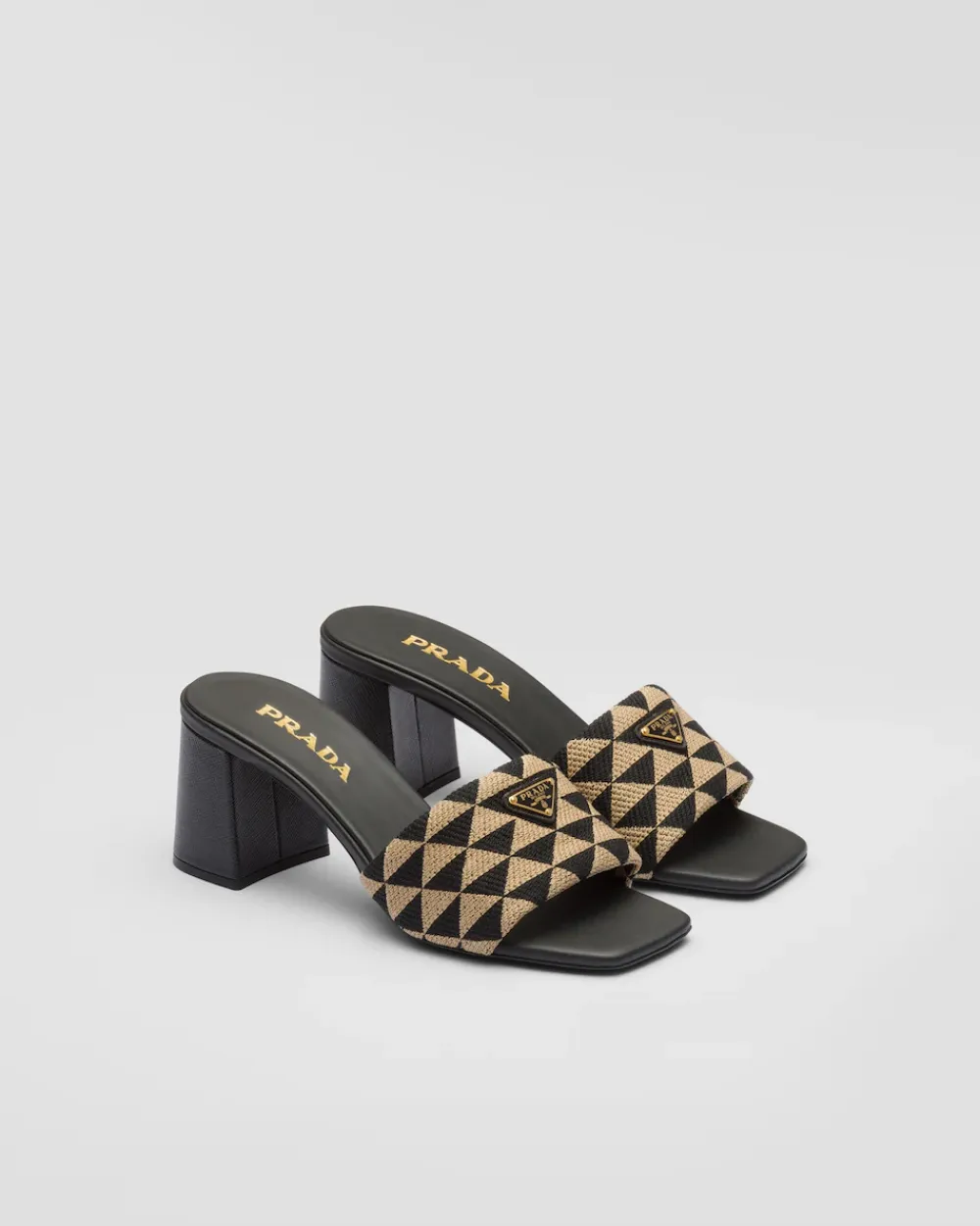 Mujer Prada PANTUFLAS Y CHINELAS^Sandalias De Tejido Bordado