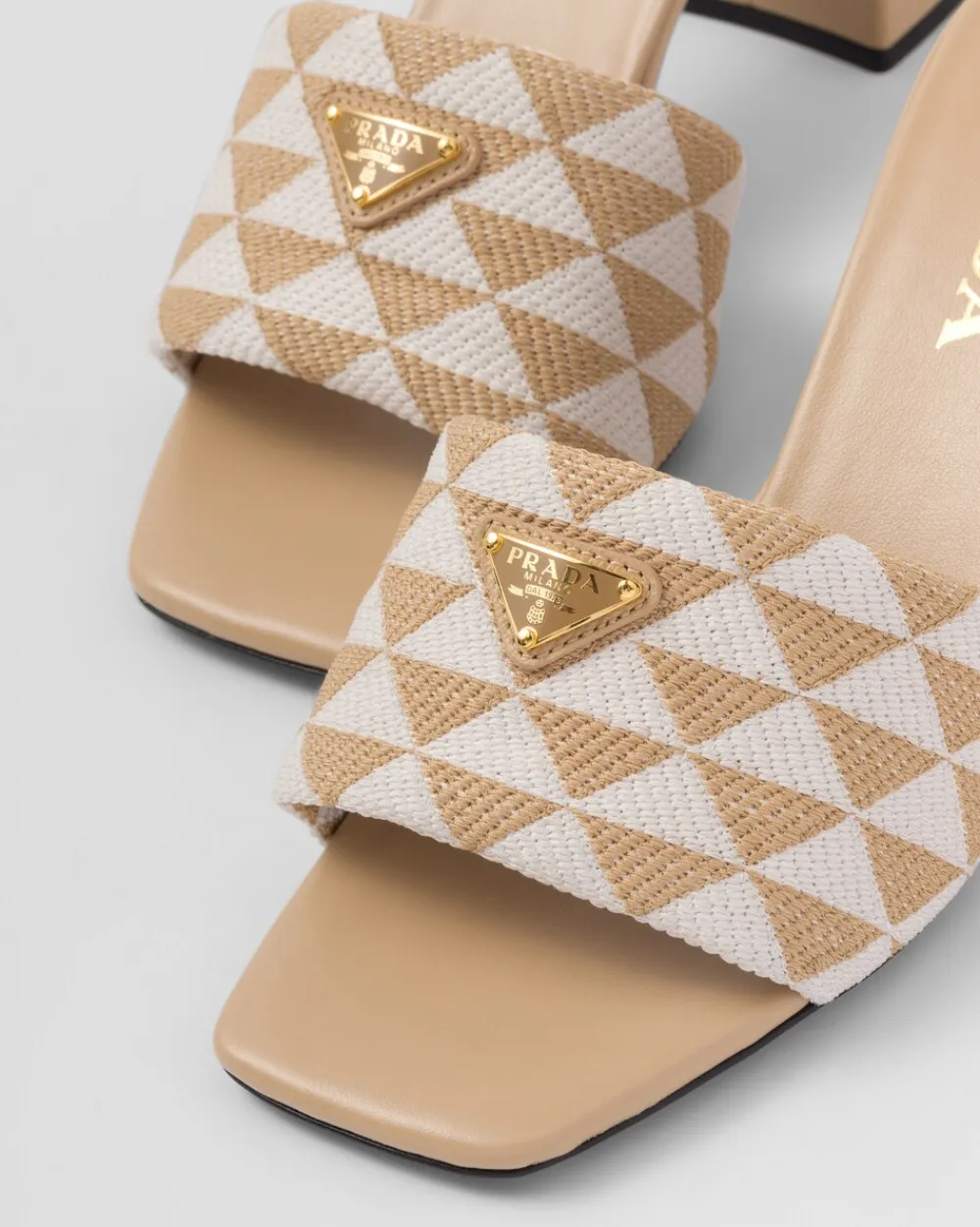 Mujer Prada PANTUFLAS Y CHINELAS^Sandalias De Tejido Bordado