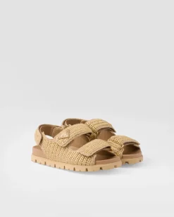 Mujer Prada SANDALIAS^Sandalias De Tejido Trenzado