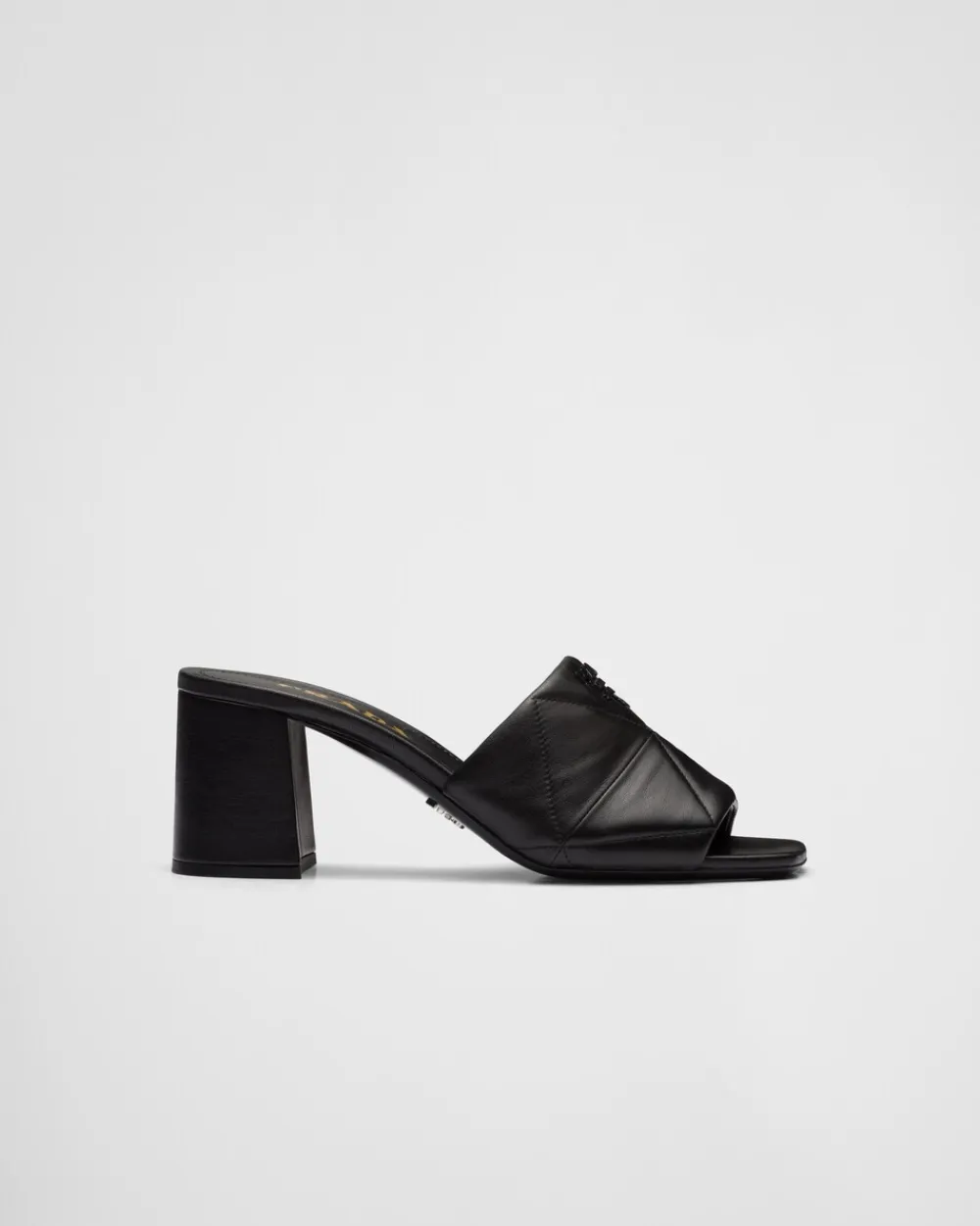 Mujer Prada PANTUFLAS Y CHINELAS^Sandalias En Napa Acolchada Con Tacón
