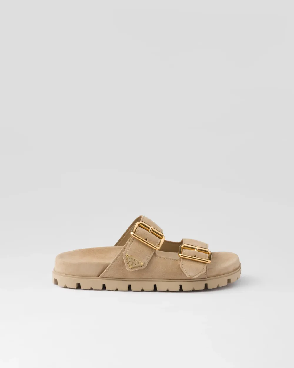 Mujer Prada PANTUFLAS Y CHINELAS^Sandalias Planas Con Tira De Ante
