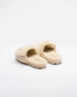Mujer Prada PANTUFLAS Y CHINELAS^Sandalias Planas De Borreguillo