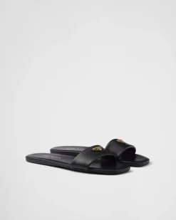 Mujer Prada PANTUFLAS Y CHINELAS^Sandalias Planas De Piel