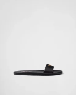 Mujer Prada PANTUFLAS Y CHINELAS^Sandalias Planas De Piel