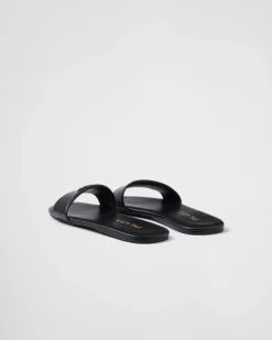 Mujer Prada PANTUFLAS Y CHINELAS^Sandalias Planas De Piel