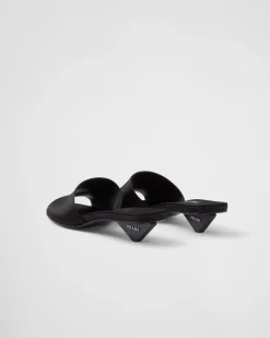Mujer Prada PANTUFLAS Y CHINELAS^Sandalias Planas De Satén