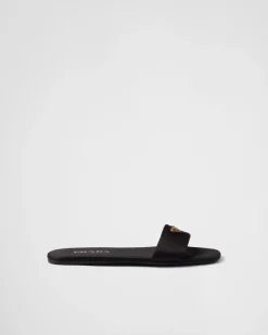 Mujer Prada PANTUFLAS Y CHINELAS^Sandalias Planas De Satén