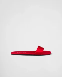 Mujer Prada PANTUFLAS Y CHINELAS^Sandalias Planas De Satén