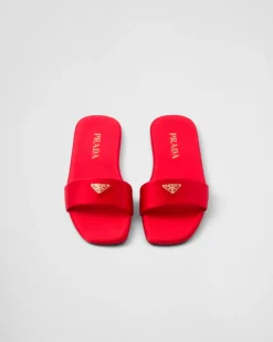 Mujer Prada PANTUFLAS Y CHINELAS^Sandalias Planas De Satén