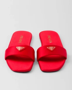 Mujer Prada PANTUFLAS Y CHINELAS^Sandalias Planas De Satén