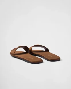 Mujer Prada PANTUFLAS Y CHINELAS^Sandalias Planas De Satén