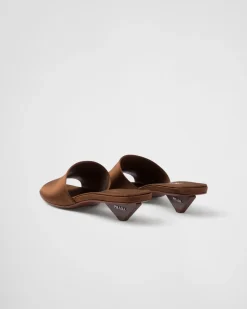 Mujer Prada PANTUFLAS Y CHINELAS^Sandalias Planas De Satén