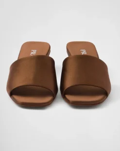 Mujer Prada PANTUFLAS Y CHINELAS^Sandalias Planas De Satén