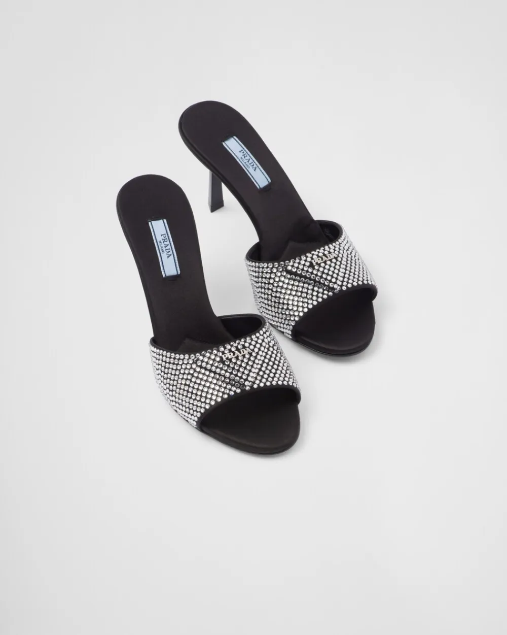 Mujer Prada PANTUFLAS Y CHINELAS^Sandalias Planas De Satén Con Cristales
