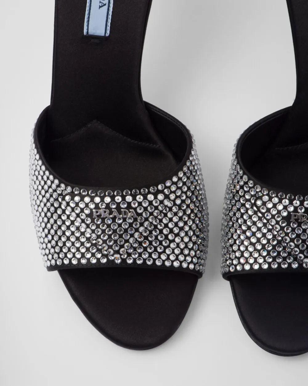 Mujer Prada PANTUFLAS Y CHINELAS^Sandalias Planas De Satén Con Cristales