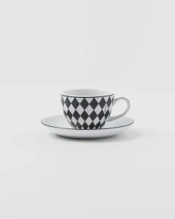 Prada TÉ Y CAFÉ^Set De Cuatro Tazas De Café De Porcelana - Checkerboard