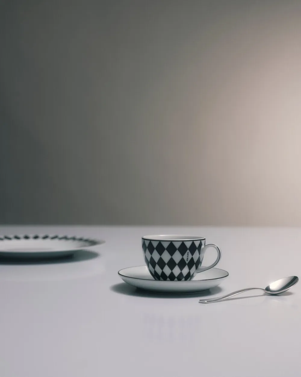 Prada TÉ Y CAFÉ^Set De Cuatro Tazas De Café De Porcelana - Checkerboard