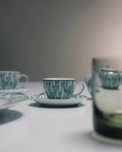 Prada TÉ Y CAFÉ^Set De Cuatro Tazas De Café De Porcelana - Vienna Green