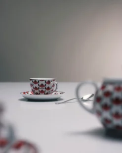 Prada TÉ Y CAFÉ^Set De Cuatro Tazas De Café De Porcelana - Vienna Red