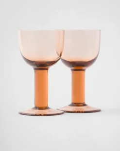 Prada COPAS Y VASOS^Set De Dos Copas De Vino Blanco De Cristal - Plinth