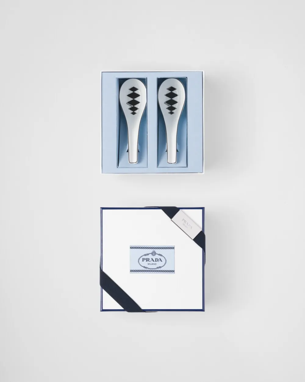 Prada BANDEJAS Y ACCESORIOS DE MESA^Set De Dos Cucharas De Porcelana - Checkerboard