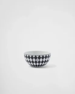 Prada PLATOS Y BOLES^Set De Dos Cuencos De Arroz O Cereales De Porcelana - Checkerboard
