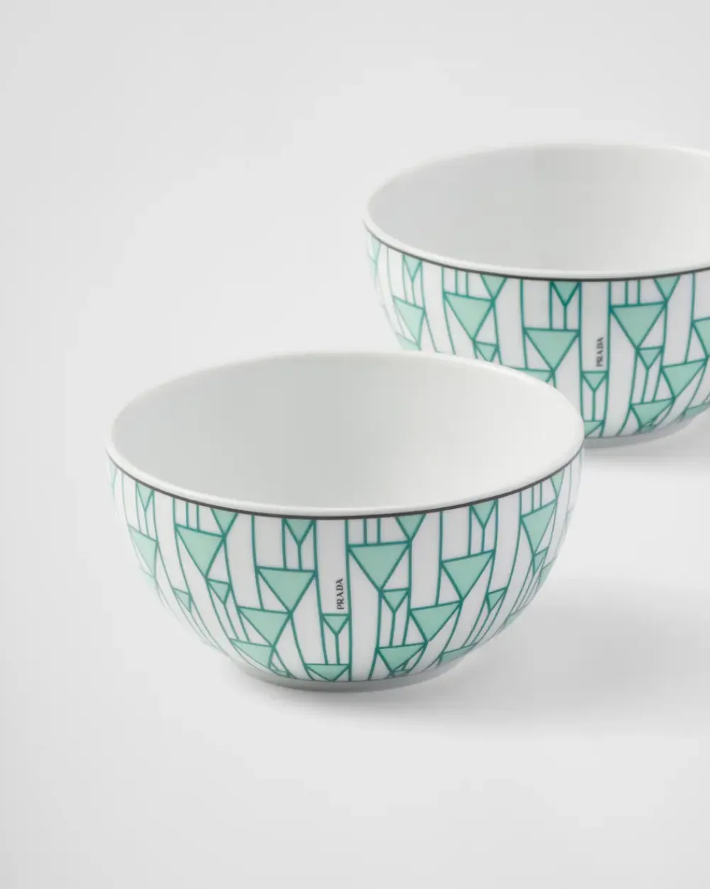 Prada PLATOS Y BOLES^Set De Dos Cuencos De Arroz O Cereales De Porcelana - Vienna Green
