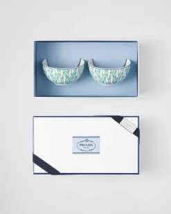 Prada PLATOS Y BOLES^Set De Dos Cuencos De Arroz O Cereales De Porcelana - Vienna Green
