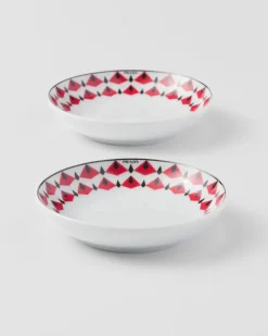 Prada PLATOS Y BOLES^Set De Dos Cuencos De Salsa De Porcelana - Vienna Red