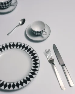 Prada PLATOS Y BOLES^Set De Dos Platos De Postre De Porcelana - Checkerboard