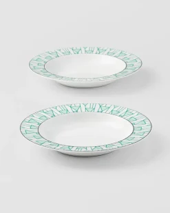 Prada PLATOS Y BOLES^Set De Dos Platos Hondos De Porcelana - Vienna Green