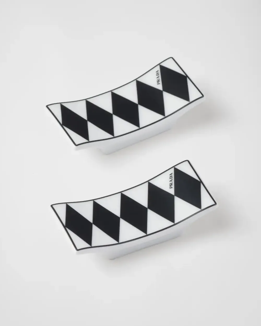 Prada BANDEJAS Y ACCESORIOS DE MESA^Set De Dos Soportes Para Palillos De Porcelana - Checkerboard