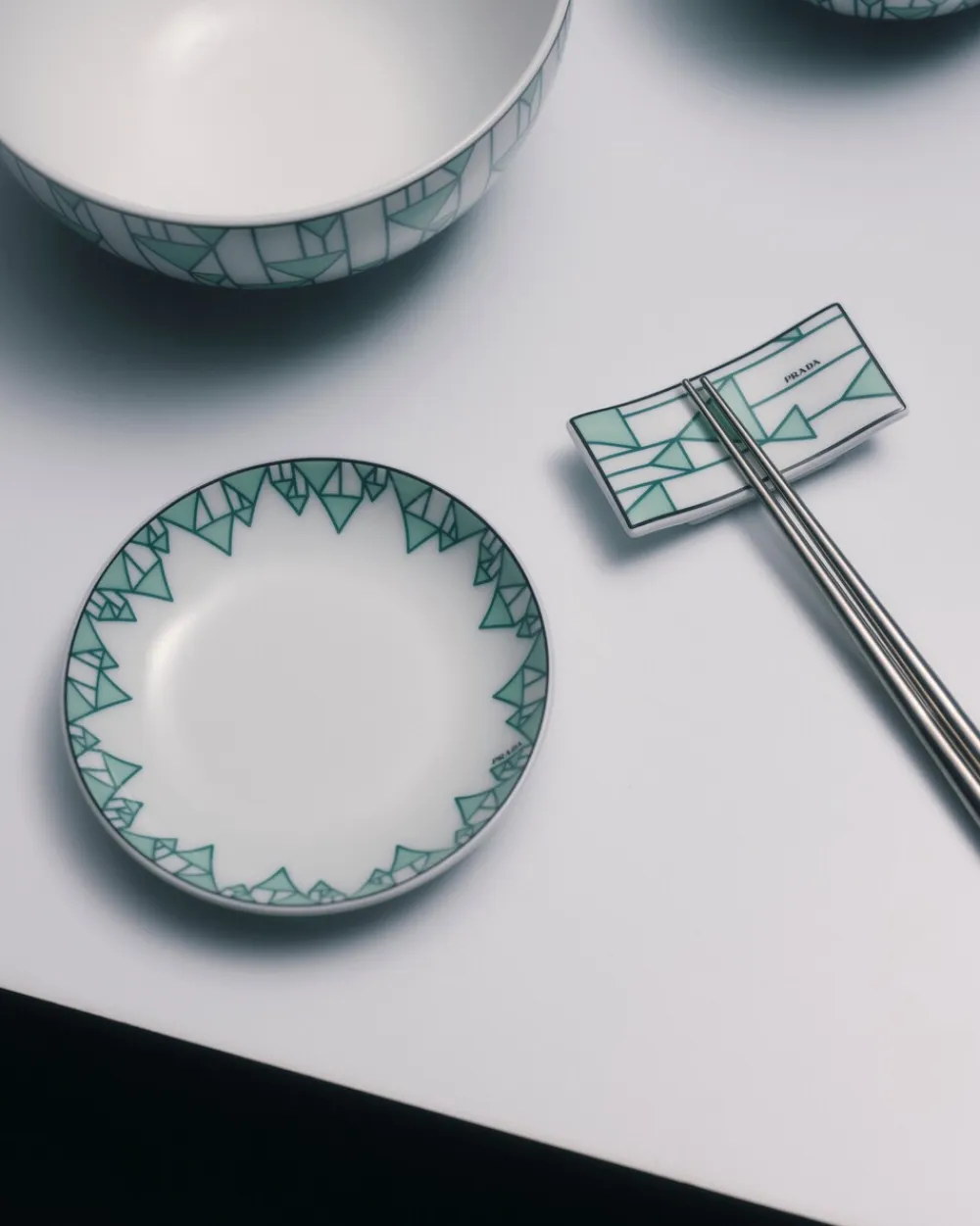 Prada BANDEJAS Y ACCESORIOS DE MESA^Set De Dos Soportes Para Palillos De Porcelana - Vienna Green