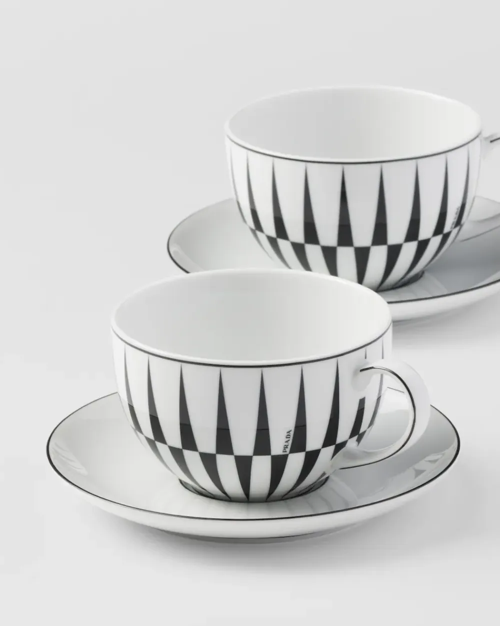 Prada TÉ Y CAFÉ^Set De Dos Tazas De Capuchino De Porcelana - Stripes