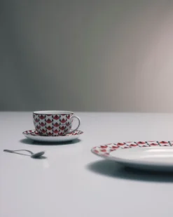 Prada TÉ Y CAFÉ^Set De Dos Tazas De Capuchino De Porcelana - Vienna Red