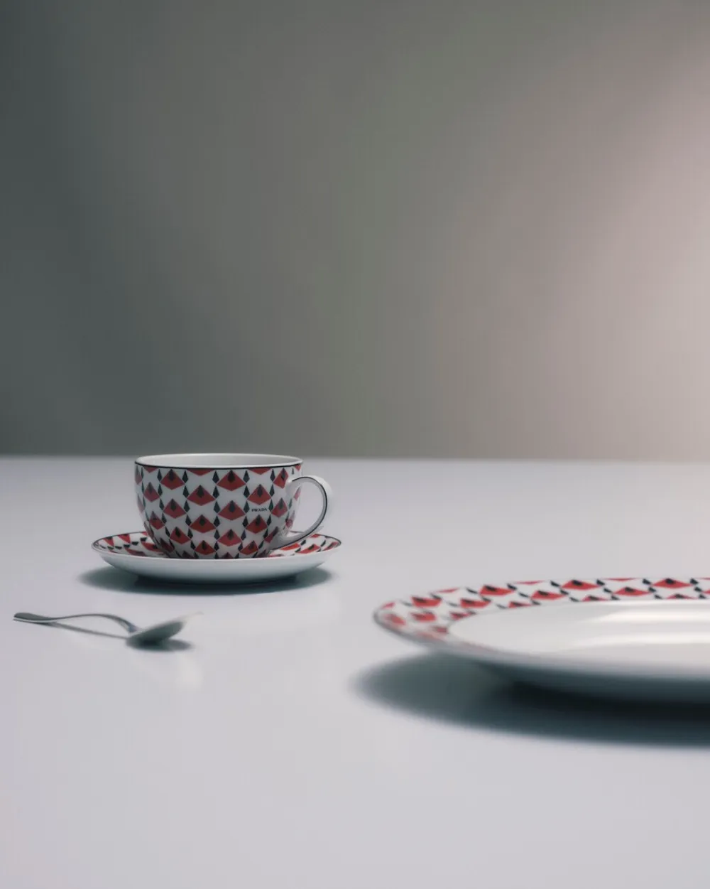 Prada TÉ Y CAFÉ^Set De Dos Tazas De Capuchino De Porcelana - Vienna Red