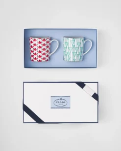 Prada TÉ Y CAFÉ^Set De Dos Tazas De Porcelana - Vienna Red